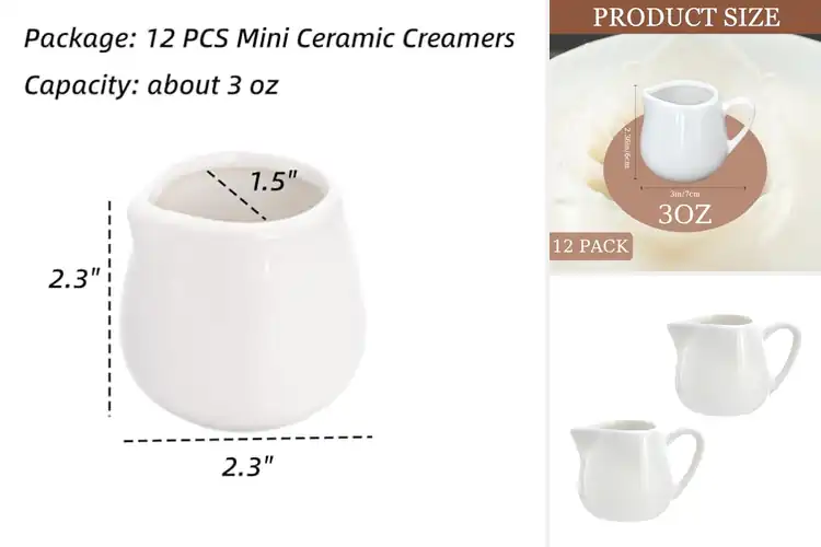 Detailed view of Best 3oz Ceramic Creamers: Top 10 Stylish & Durable Picks