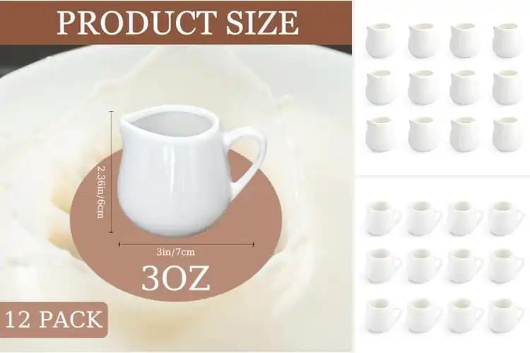 Detailed view of Best 3oz Porcelain Creamers