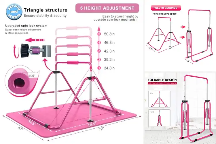 Detailed view of Best Adjustable Height Gymnastics Bar