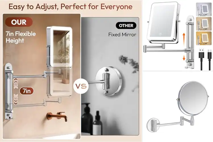 Detailed view of Best Adjustable Wall Mirrors