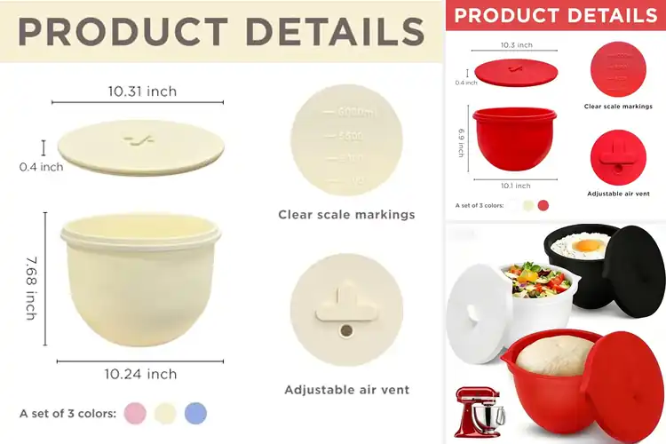 Detailed view of Best BPA Free Silicone Bowl Inserts For Baking