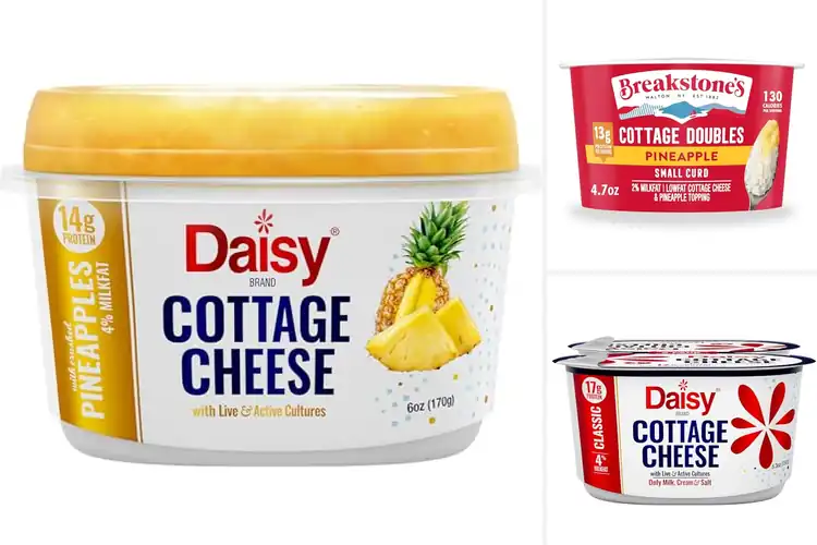 Detailed view of Best Creamy Pineapple Cottage Cheese