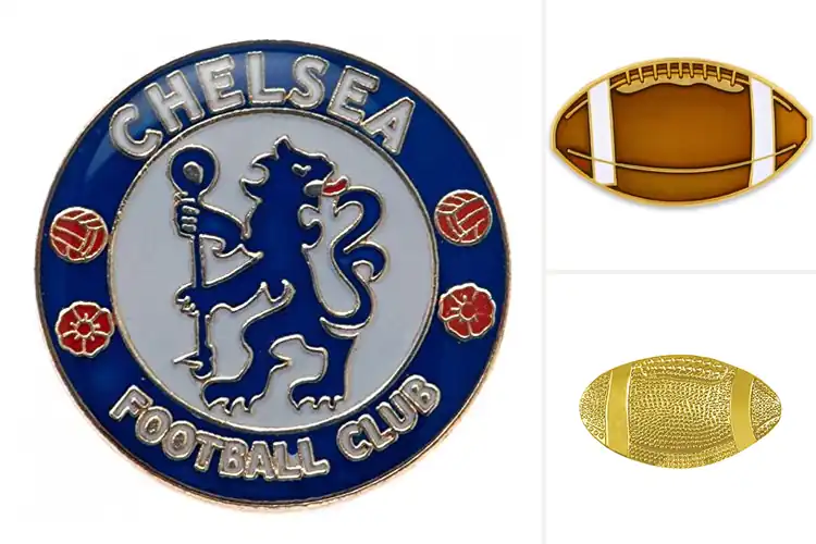 Detailed view of Best Football Club Merchandise Pin