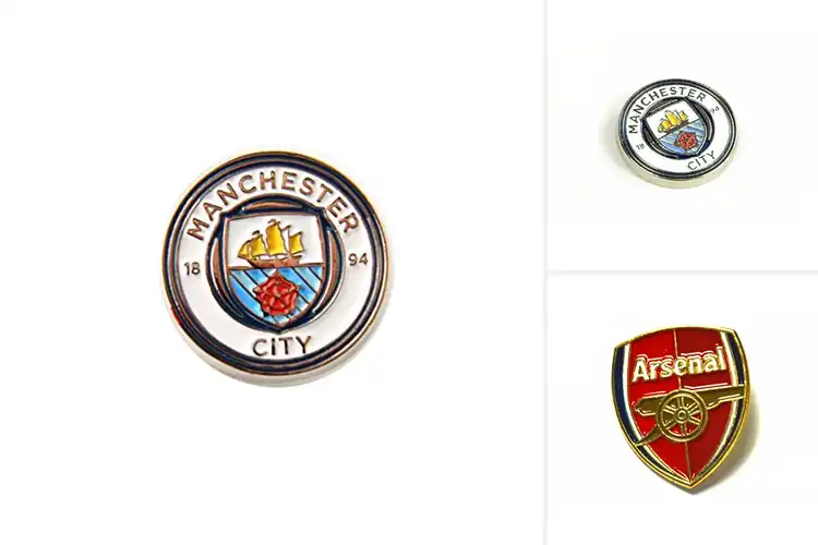 Detailed view of Best Football Soccer Crest Pin