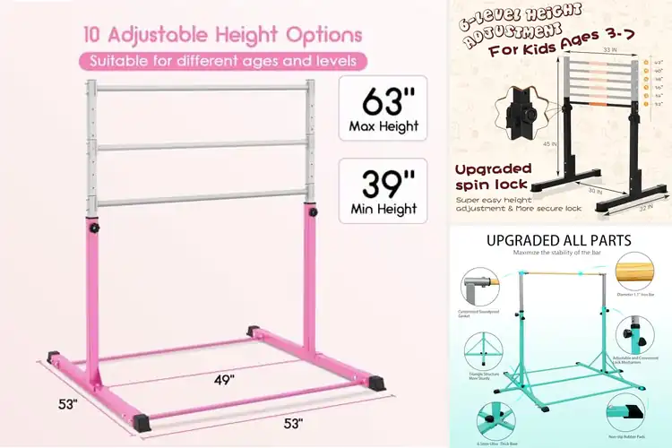 Detailed view of Best Hardened Steel Frame Gymnastics Bar