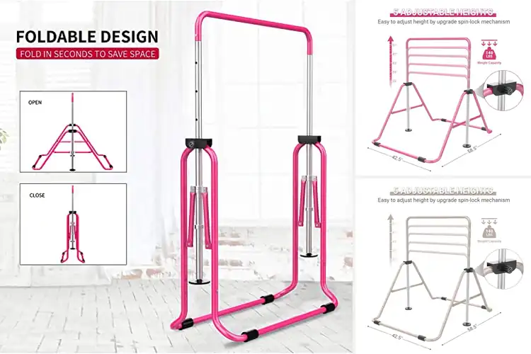 Detailed view of Best Height Adjustable Gymnastics Bar