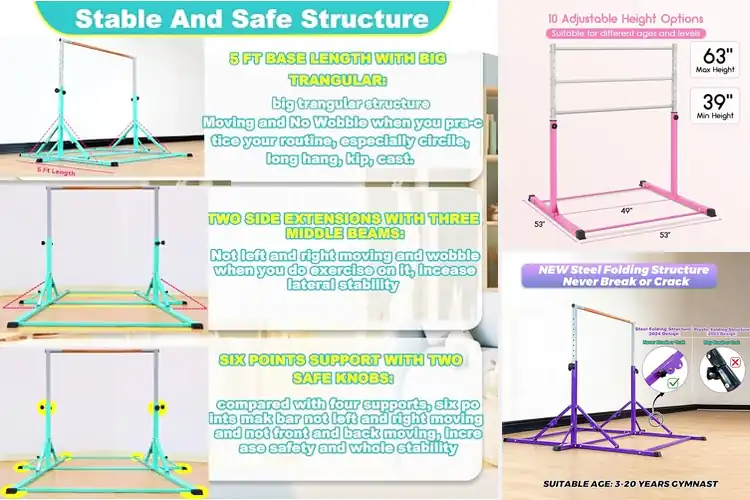 Detailed view of Best High Weight Capacity Gymnastics Bars