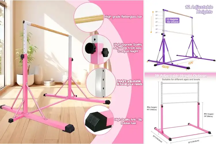 Detailed view of Best Kids Gymnastics Bar Ages Three To Fifteen