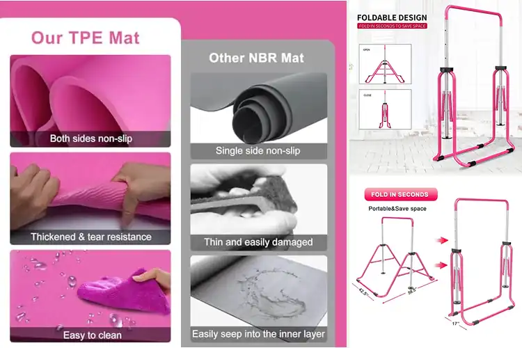 Detailed view of Best Kids Gymnastics Training Bars