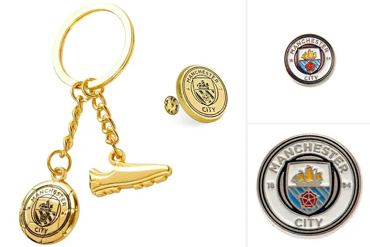 Detailed view of Best Man City Crest Pin Collectible