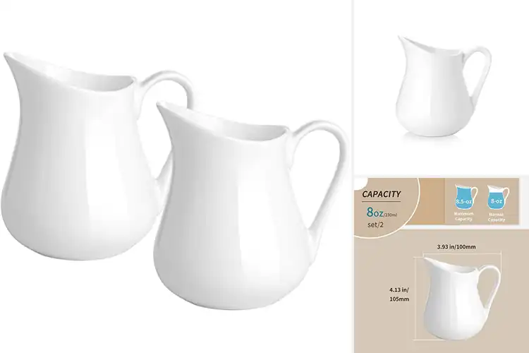 Detailed view of Best Porcelain Creamers With Handle