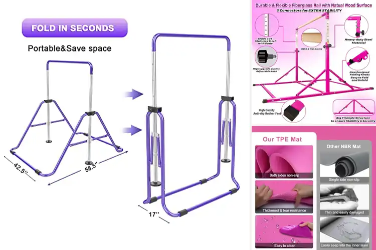 Detailed view of Best Premium Gymnastics Horizontal Bars