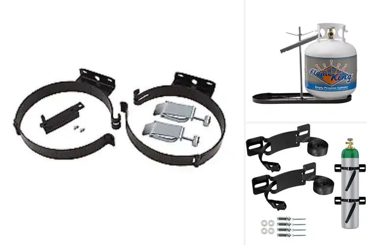 Detailed view of Best Propane Tank Brackets for Secure, Durable RV/Home Use