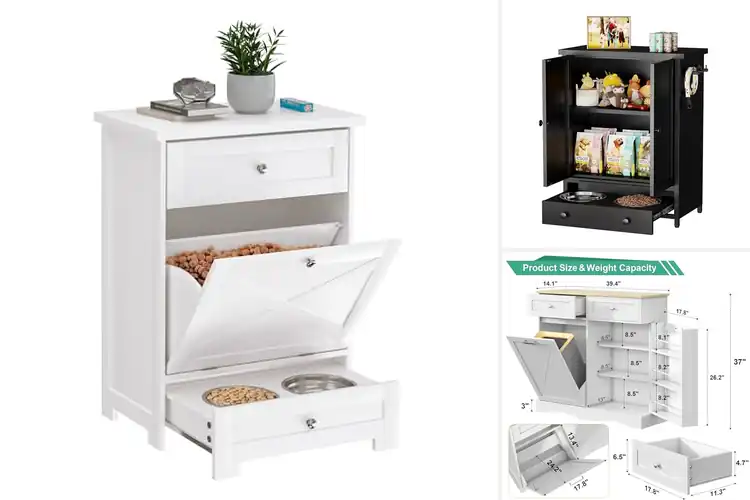 Detailed view of Best Raised Pet Storage Organizers