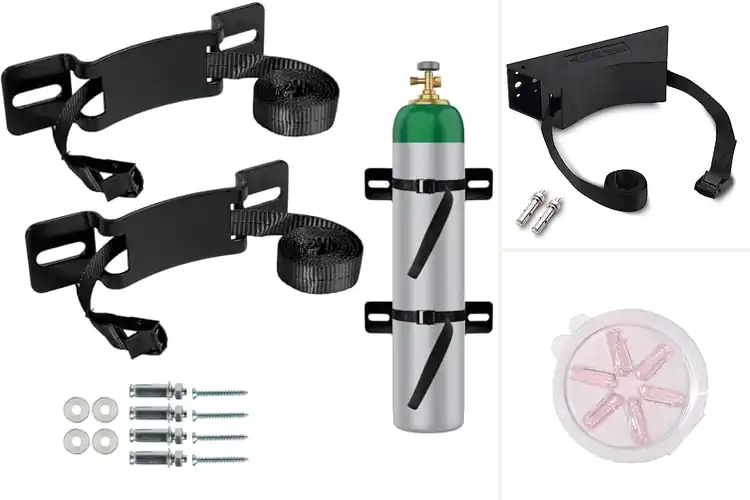 Detailed view of Best Safety Strap Tank Holders