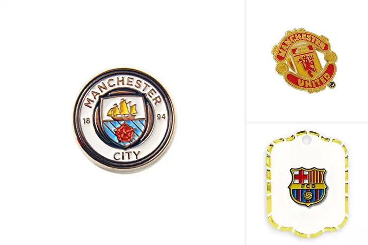 Detailed view of Best Soccer Crest Pin Badges