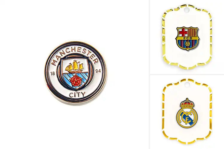 Detailed view of Best Soccer Crest Pin