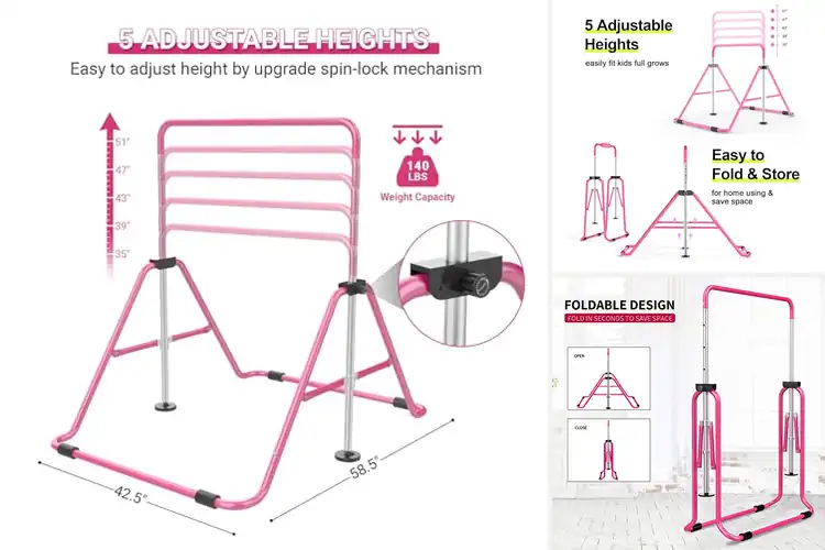 Detailed view of Best Space Saving Foldable Gymnastics Bar