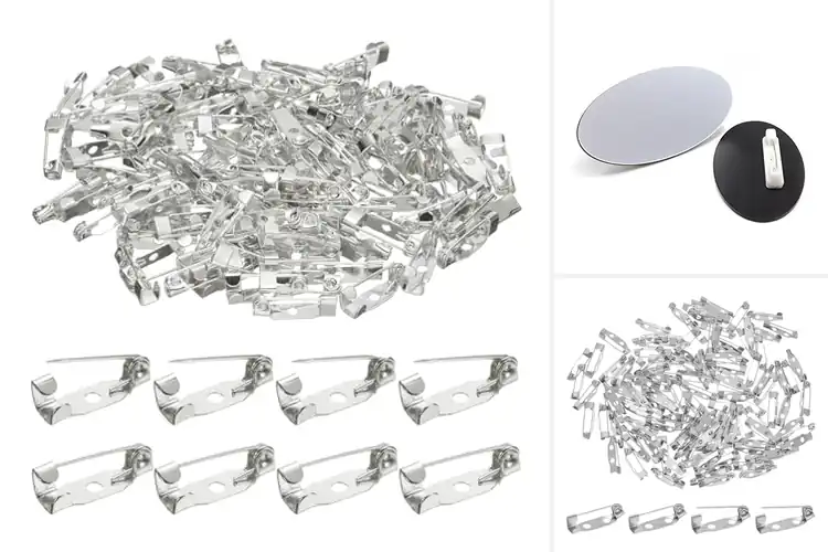 Detailed view of Best White Silver Pin Badge
