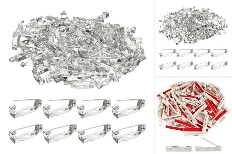 Detailed view of Best White Silver Pin Badges